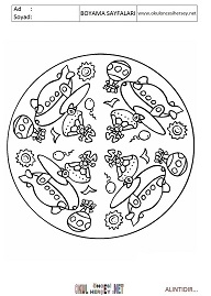 Mandala boyama sayfaları